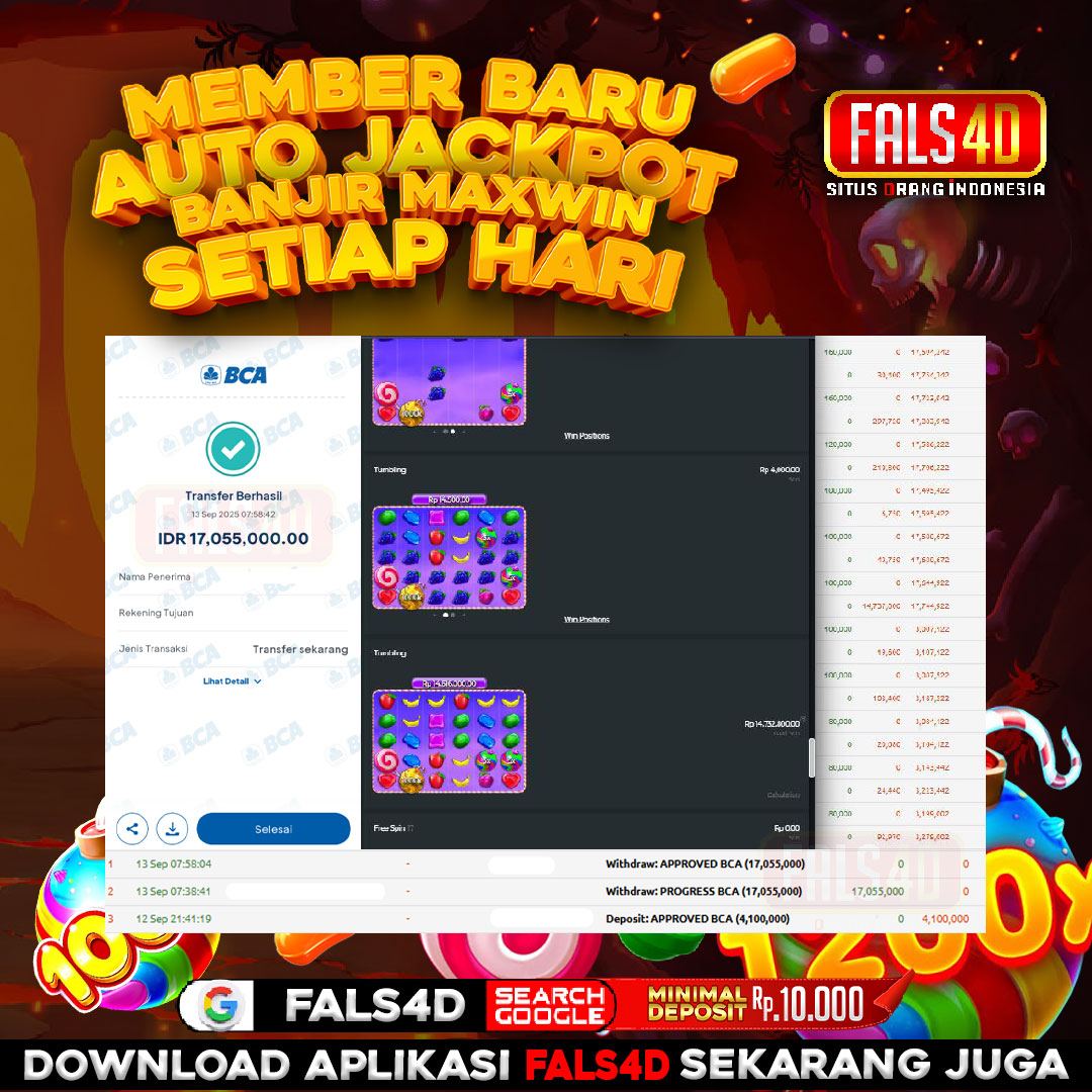 𝐈𝐃 𝐉𝐀****𝟔𝟕𝟔 𝐖𝐢𝐭𝐡𝐝𝐫𝐚𝐰 𝐑𝐩 𝟏𝟕,𝟎𝟓𝟓,𝟎𝟎𝟎 𝐝𝐚𝐫𝐢 𝐒𝐰𝐞𝐞𝐭 𝐁𝐨𝐧𝐚𝐧𝐳𝐚 𝟏𝟎𝟎𝟎 𝐝𝐢 𝐅𝐀𝐋𝐒𝟒𝐃