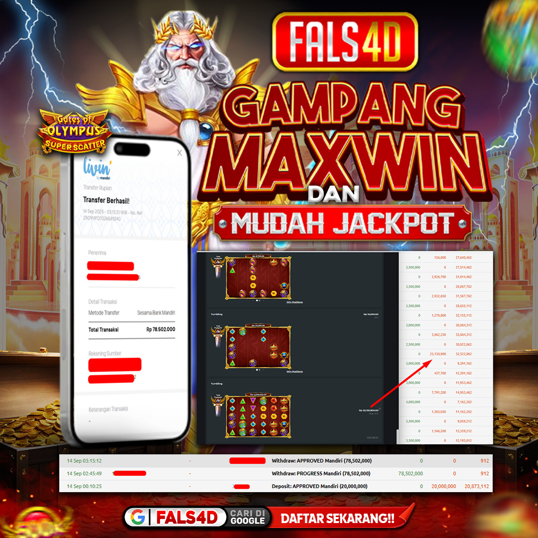 𝐈𝐃 𝐒𝐚𝐬𝐨𝐧𝐠𝐤*** 𝐌𝐞𝐧𝐚𝐧𝐠 𝐑𝐩 𝟕𝟖,𝟓 𝐉𝐮𝐭𝐚 𝐁𝐞𝐫𝐦𝐨𝐝𝐚𝐥 𝐑𝐩 𝟐𝟎 𝐉𝐮𝐭𝐚 𝐝𝐢 𝐆𝐚𝐭𝐞𝐬 𝐎𝐟 𝐎𝐥𝐲𝐦𝐩𝐮𝐬 𝐒𝐮𝐩𝐞𝐫 𝐒𝐜𝐚𝐭𝐭𝐞𝐫 𝐅𝐀𝐋𝐒𝟒𝐃