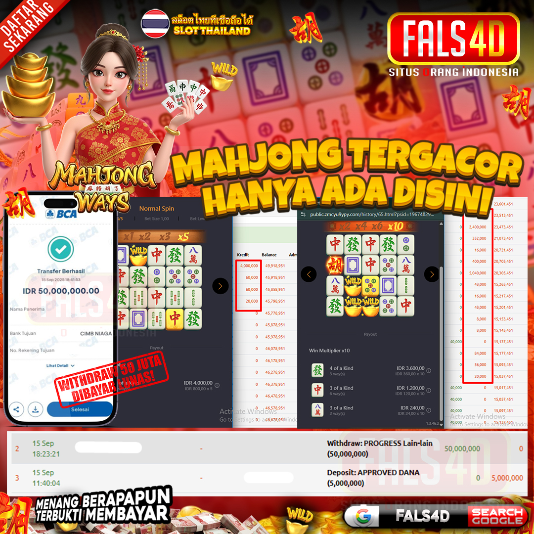 𝐈𝐃 𝐒𝐲𝐚***** 𝐌𝐞𝐧𝐚𝐧𝐠 𝐑𝐩 𝟓𝟎.𝟎𝟎𝟎.𝟎𝟎𝟎 𝐁𝐞𝐫𝐦𝐨𝐝𝐚𝐥 𝐑𝐩 𝟓 𝐉𝐮𝐭𝐚 𝐝𝐢 𝐒𝐥𝐨𝐭𝐬-𝐌𝐚𝐡𝐣𝐨𝐧𝐠-𝐖𝐚𝐲𝐬 𝐅𝐀𝐋𝐒𝟒𝐃